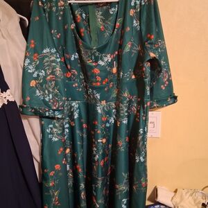 Floral Green Dress